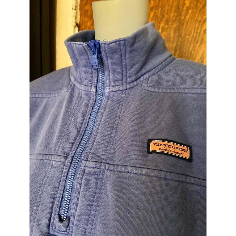 VINEYARD VINES Blue 1/4 Zip Pullover Cotton Sweater Ladies sz M